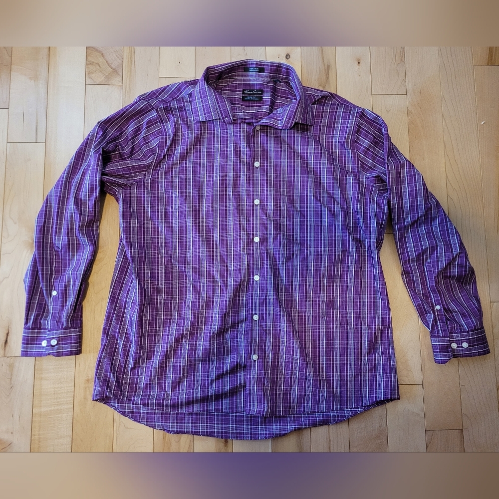 Kenneth Cole New York men's size XL (neck size 18) slim fit button up shirt